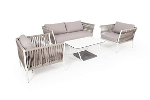 Лаунж-зона 4SIS Касабланка на 4 персоны, цвет серо-коричневый, садовая мебель