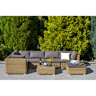 Диван угловой 4SIS Лунго (гиацинт) Цвет: соломенный, садовая мебель