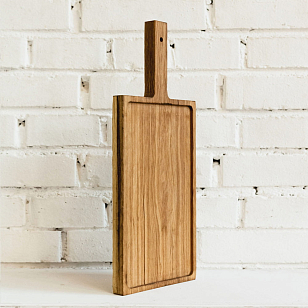 Доска сервировочная Fuga "Снег" прямая с углублением вытянутая Цвет: светлый, товары для загородного дома