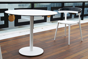 Кресло пластиковое Papatya Luna Цвет: белый, черный, садовая мебель