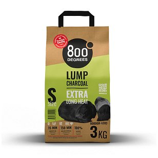 Уголь кусковой 800 DEGREES LUMP CHARCOAL, 3 КГ для приготовления пищи Уголь кусковой 800 DEGREES LUMP CHARCOAL, 3 КГ для сада