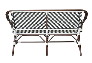 Диван двухместный 4SIS Кабри, цвет черно-белый, садовая мебель