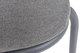 Стул 4SIS Кастелло из роупа, каркас темно-серый (RAL7024) муар, ткань темно-серая 027 для дачи Стул 4SIS Кастелло из роупа, каркас темно-серый (RAL7024) муар, ткань темно-серая 027, садовая мебель