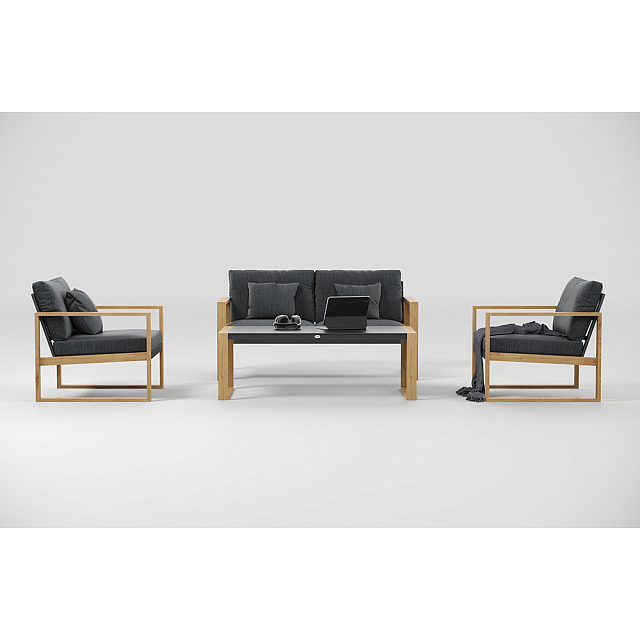 Лаунж зона Gardenini Premium Elegante Carbon Anthracite 