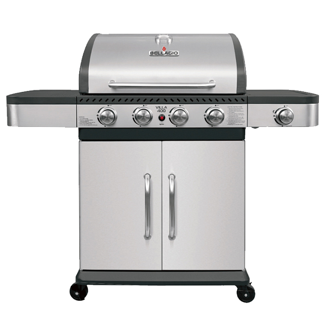 гриль газовый bellagio villa 400 silver