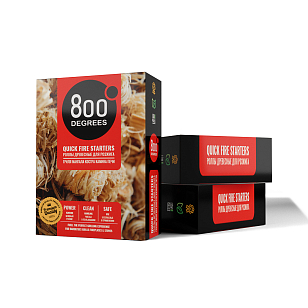 Розжиг брикеты 800 Degrees Легкий розжиг, 64 плитки для приготовления пищи Розжиг брикеты 800 Degrees Легкий розжиг, 64 плитки для сада