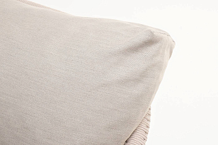 Диван 4SIS Верона 3-местный из роупа, каркас белый муар, роуп бежевый, ткань бежевая 15052, садовая мебель