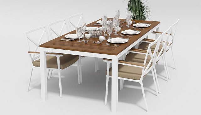 Обеденная зона Gardenini Bella Calma Beige 220 