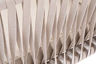 Кресло 4SIS Касабланка, каркас белый муар, роуп бежевый, ткань бежевая для дачи Кресло 4SIS Касабланка, каркас белый муар, роуп бежевый, ткань бежевая, садовая мебель