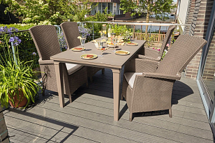 Кресло позиционное Keter Vermont графит для дачи Кресло позиционное Keter Vermont графит, садовая мебель