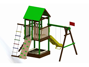 Деревянный городок Leda Домик (1-3), уличное оборудование