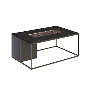 Стол-камин Kaminex Лаки Черный, уличное оборудование