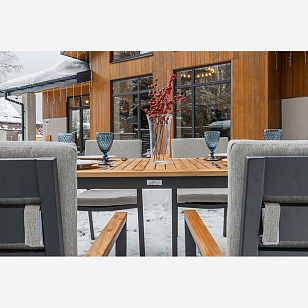 Обеденный комплект Lite Oscar со столешницей из тика, садовая мебель