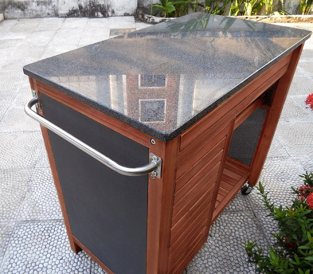 Столик для барбекю из акации Lite Kitchen brown 