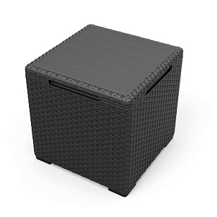 Ящик для хранения с крышкой Keter Vigo графит для дачи Ящик для хранения с крышкой Keter Vigo графит, садовая мебель