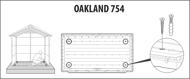 Пластиковый сарай Keter Oakland 754 