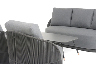 Лаунж зона 4SIS Монтелла 5-местная, цвет темно-серый, садовая мебель