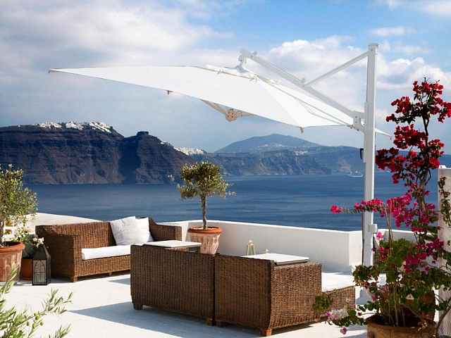 Зонт уличный квадратный Galileo White 3535GWR "Iceberg" 