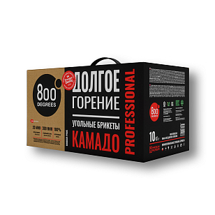 Угольные брикеты 800 DEGREES PROFESSIONAL, 10 КГ для приготовления пищи Угольные брикеты 800 DEGREES PROFESSIONAL, 10 КГ для сада