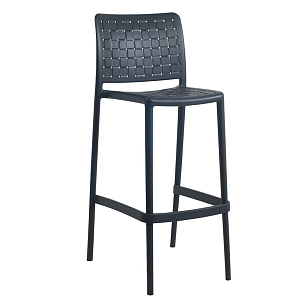 Стул барный Papatya Fame-S Bar 75 Цвет: антрацит, садовая мебель