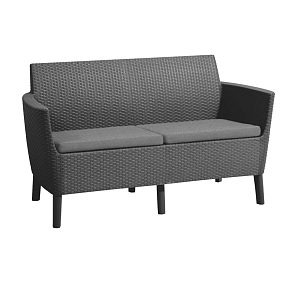 Диван Keter Salemo 2 графит, садовая мебель