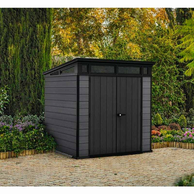 Пластиковый сарай Keter Cortina 7х7 серый 