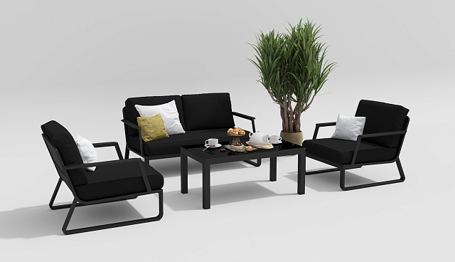 Лаунж зона Gardenini Voglie Карбон / Черный 