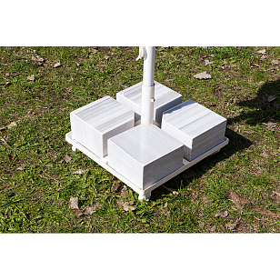 Зонт Lite Mistral 300 квадратный с воланом Цвет: белый, садовая мебель