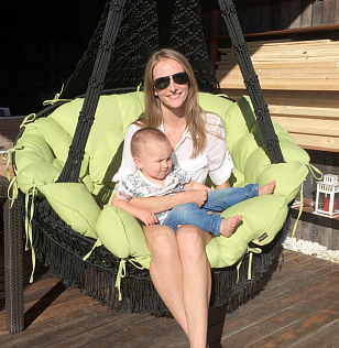 Подвесное кресло Lite Cartagena черное (без каркаса), садовая мебель