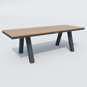 Обеденная группа Ideal Patio Mirra Sola 220 Цвет: карбон, серый, садовая мебель