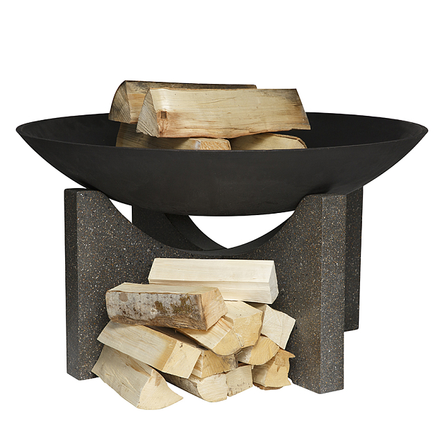 Чаша для костра из чугуна на высоком основании Concretika Iron S100 