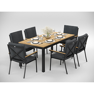 Стул Gardenini Premium Calma S Карбон / Темно-серый, садовая мебель