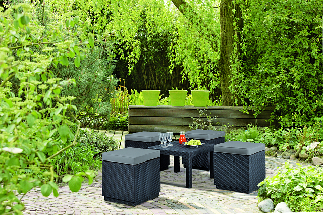 Пуф Keter Cube коричневый 