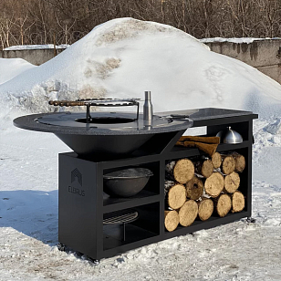 Гриль-очаг Elbrus Home Памир Pro Ø120 (Термостойкая эмаль) для сада