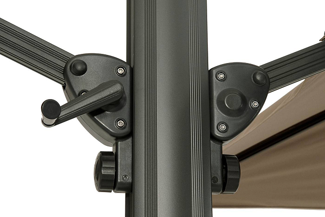 Зонт 4SIS Фабриано 3 х 3 м, двухкупольный, тент бежевый 