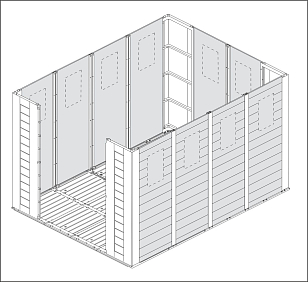 Пластиковый сарай Keter Factor 8x11 для сада и загородного дома Пластиковый сарай Keter Factor 8x11, уличное оборудование