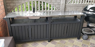 Барбекю кухня Keter Unity Chef графит для дачи Барбекю кухня Keter Unity Chef графит, садовая мебель