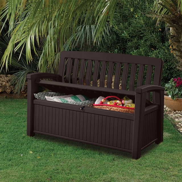 Скамья-сундук Keter Patio Bench коричневый 