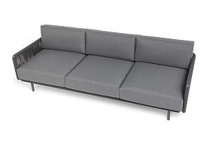 Диван 4SIS Джелло 3-местный, темно-серый, садовая мебель