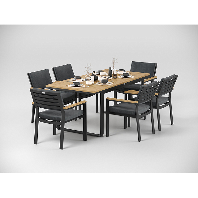 Стол Gardenini Premium Voglie 180 Карбон 