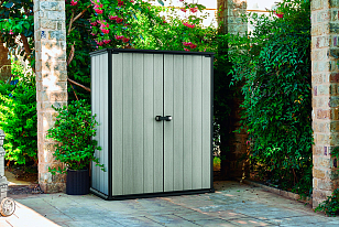 Высокий шкаф Keter Duotech High Store 1400 л + 2 полки для дачи Высокий шкаф Keter Duotech High Store 1400 л + 2 полки, садовая мебель