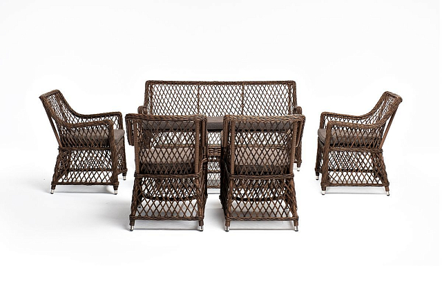 Лаунж-зона 4SIS Асти на 6 персон, цвет коричневый 