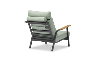 Комплект из кресла и пуфа Brafritid Malmo антрацит, мята, садовая мебель