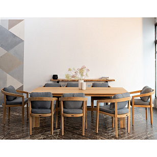 Обеденная группа из тика Joygarden Vento L, садовая мебель