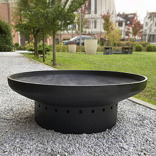 Чугунная чаша на круглом металлическом основании Concretika Iron D 80, уличное оборудование