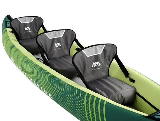 Каноэ надувное трехместное с веслами Aqua Marina Ripple-370 12'2" S22 для серфинга