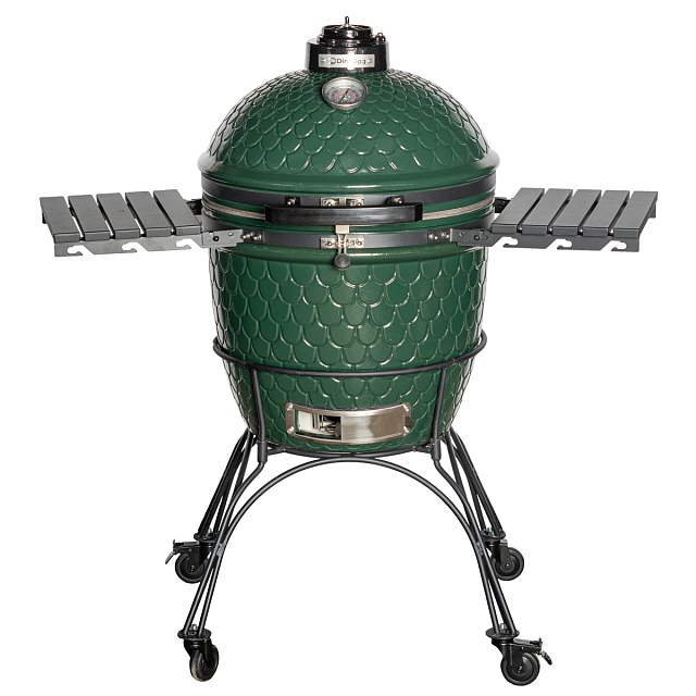 керамический угольный гриль dinoegg classic green