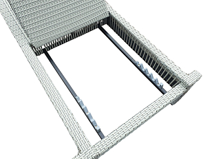 Шезлонг-лежак плетеный Tagliamento GS925 Цвет: белый, садовая мебель