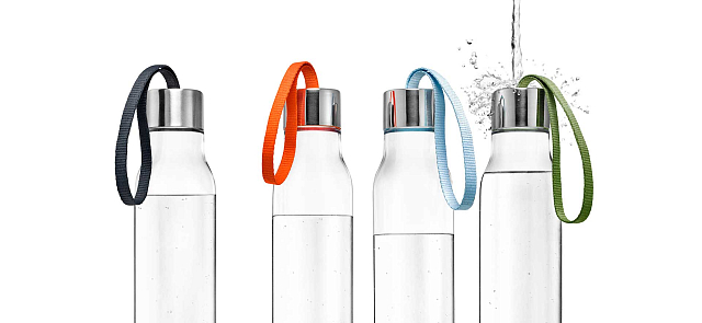 Бутылка для воды Объем: 0,5 л, оранжевый ремешок