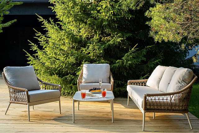 Лаунж-зона 4SIS Венеция, цвет соломенный 